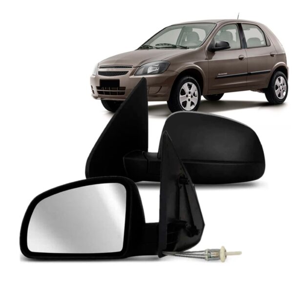 Par Retrovisor Celta Prisma 2007 08 09 A 2013 Com Controle