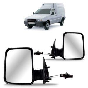 Par De Retrovisor Fiorino 1997 A 2010 Com Controle