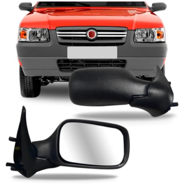 Par Retrovisor Uno Fire 2 Portas 2005 A 2010 Sem Controle