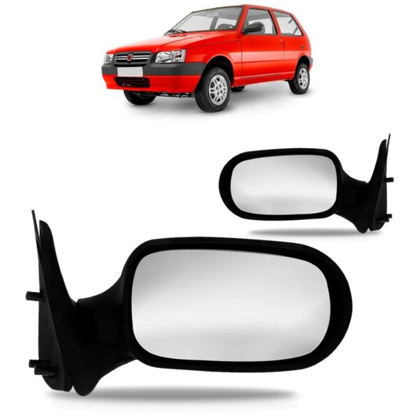 Par Retrovisor Uno Fire Flex 2 Portas 04 A 2013 Sem Controle