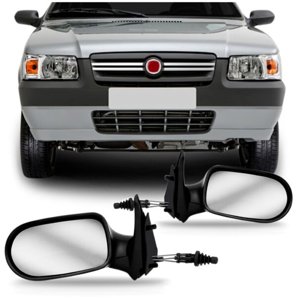 Par Retrovisor Uno Economy 4pts 2010/2011 C/controle Oferta