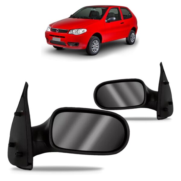 Par Retrovisor Palio 2 Portas 2004 A 2011 Sem Controle
