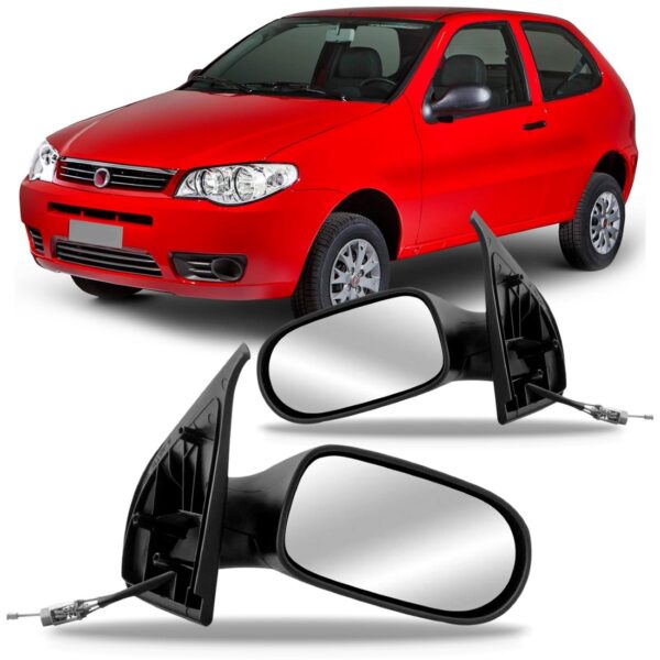 Jogo Retrovisor Palio 2 Portas 2008 2009 10 2011 Com Control