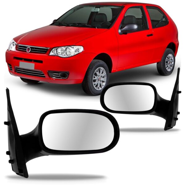 Par Retrovisor Palio 2 Portas 2008 2009 10 2011 Sem Controle