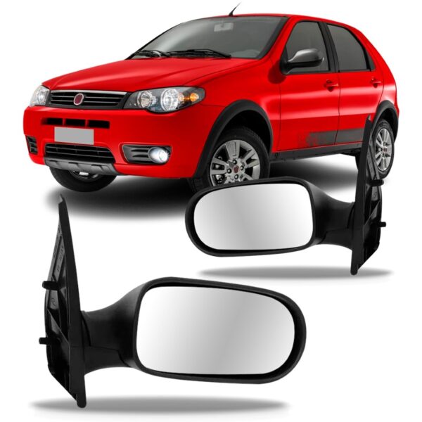Par Retrovisor Palio 4 Portas 2008 2009 10 2011 Sem Controle