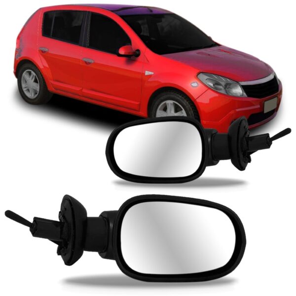 Par Retrovisor Logan Sandero 2007 2008 2009 2010 C Controle