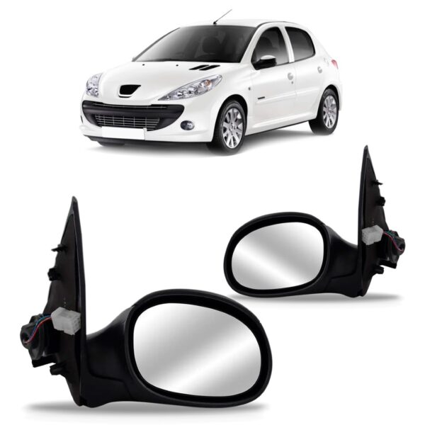 Par Retrovisor Peugeot 206 1998 99 00 01 02 A 2009 Elétrico
