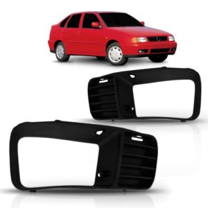 Par Tela Frontal Farol Milha Polo 97 98 99 00 01 02 Com Furo Preto