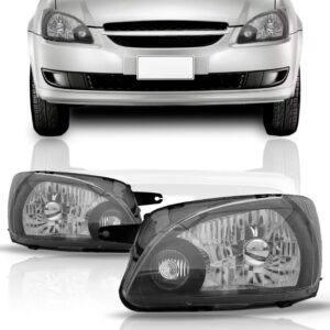 Par Farol Corsa Classic 2010 A 2014 Mascara Negra