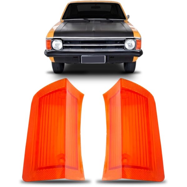 Par Lente Pisca Seta Chevrolet Opala 1973 1974 Âmbar Âmbar