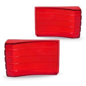 Par Lente Da Sinaleira Traseira Opala 1969 A 1974 Vermelha Vermelho