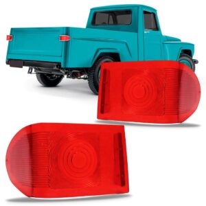 Par Lente Lanterna Pick-up Rural F75 1960 A 1979 Canto Vermelho