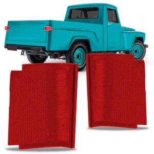 Par Lente Da Lanterna Traseira Rural  F-75 1960 A 1979 Tampa Vermelho