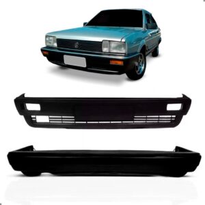 Kit Parachoque Santana Gl 1985 A 1990 Dianteiro E Traseiro Preto