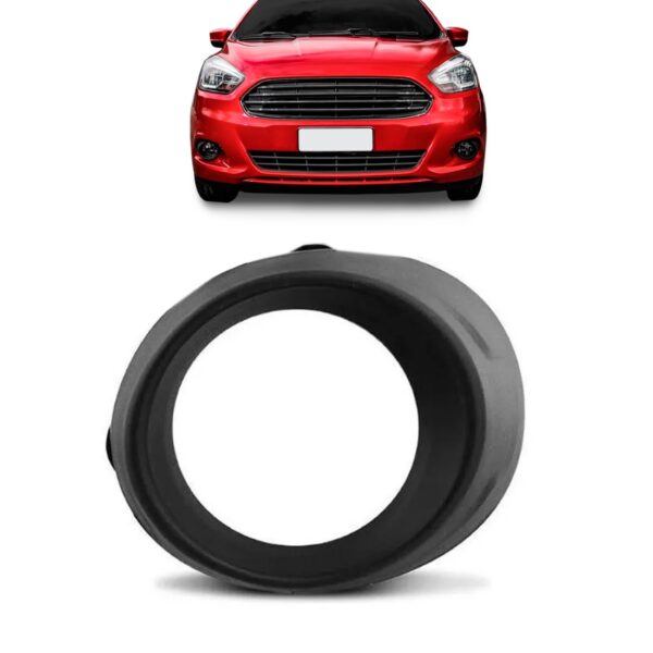 Tela Frontal Moldura Milha Para Ford Ka 15 2016 17 Com Furo Lado Esquerdo
