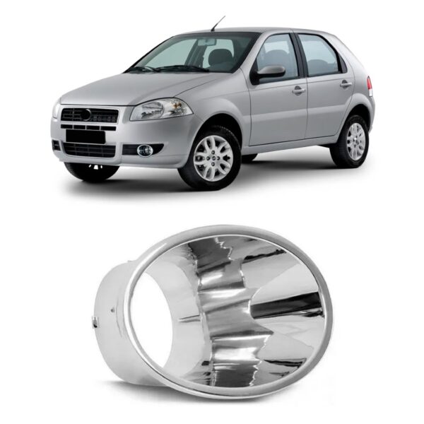Moldura Milha C/ Furo Palio 2008 Em Diante Cromado Lado Direito