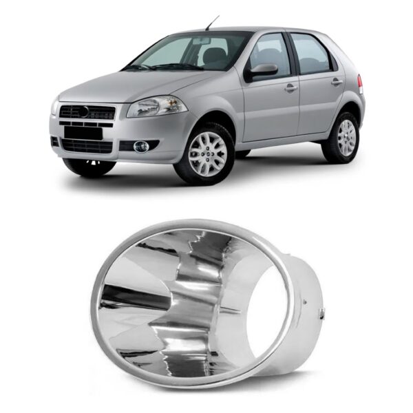 Moldura Milha C/ Furo Palio 2008 Em Diante Cromado Lado Esquerdo