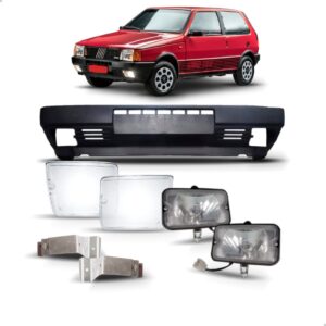 Parachoque Dianteiro Uno 1.5 R Com Milha Kit 1a Linha Preto