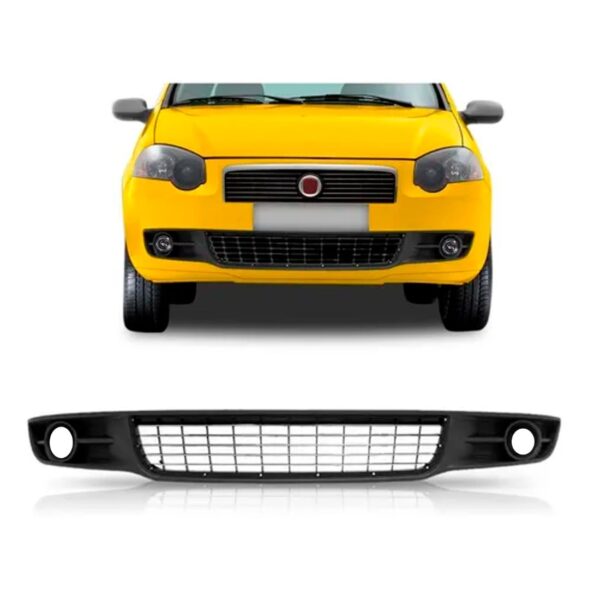 Grade Inferior Parachoque Dianteiro Palio 08 A 12 1a Linha Preto