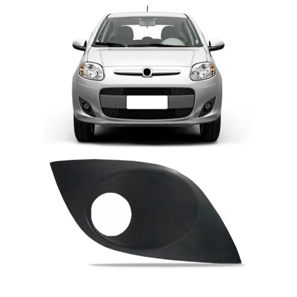 Tela Moldura Milha Palio 2012 13 14 15 2016 Com Furo Cinza Lado Direito