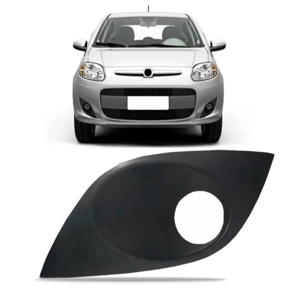 Tela Moldura Milha Palio 2012 13 14 15 2016 Com Furo Cinza Lado Esquerdo