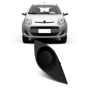 Grade Moldura Milha Palio 2012 13 14 15 2016 Sem Furo Cinza Lado Direito