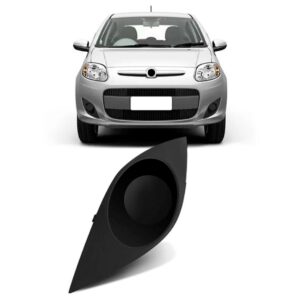 Grade Moldura Milha Palio 2012 13 14 15 2016 Sem Furo Cinza Lado Esquerdo