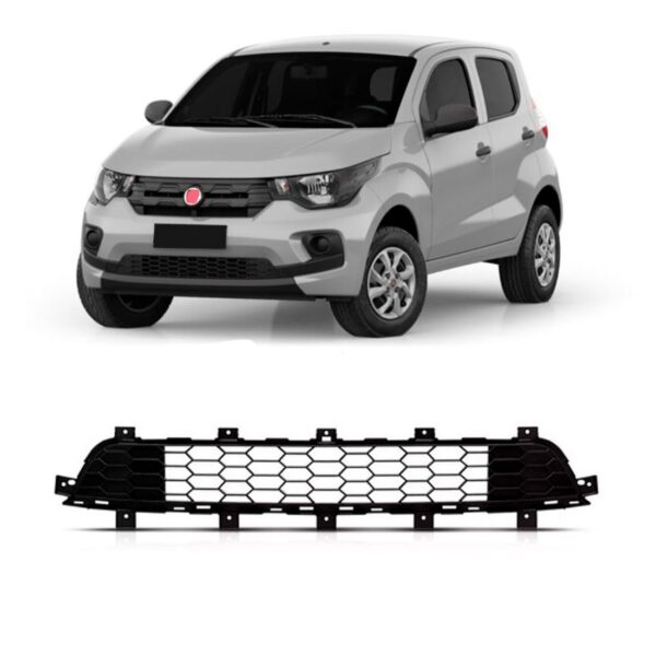 Grade Tela Parachoque Dianteiro Mobi 2016 2017 2018 Inferior Preto
