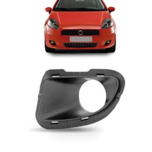 Tela Moldura Milha Punto 07 08 09 10 11 2012 Com Furo Cinza Lado Esquerdo