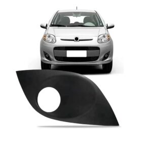 Grade Moldura Milha Palio 2012 13 14 15 2016 Com Furo Preto Lado Direito