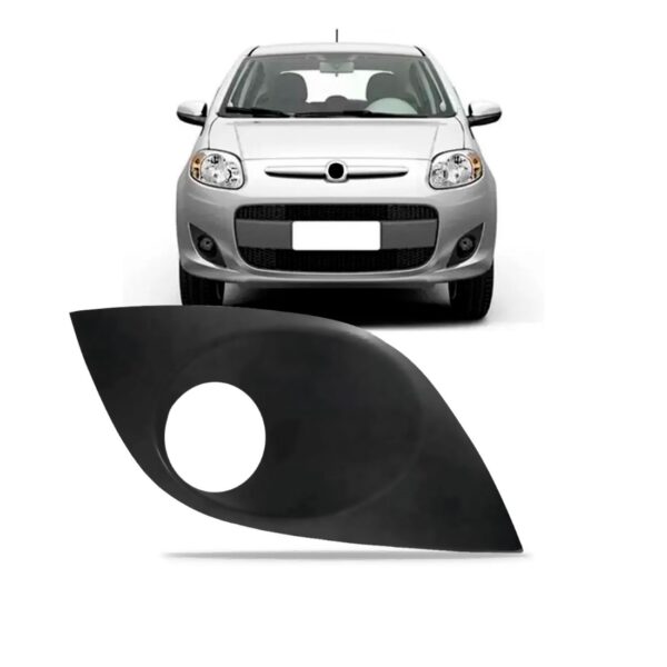 Grade Moldura Milha Palio 2012 13 14 15 2016 Com Furo Preto Lado Direito