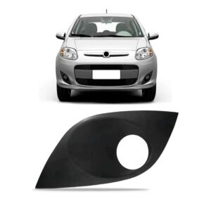 Grade Moldura Milha Palio 2012 13 14 15 2016 Com Furo Preto Lado Esquerdo