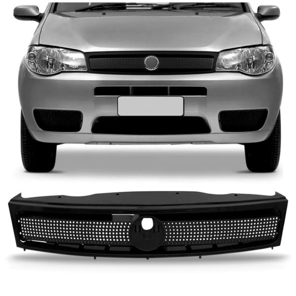 Grade Central Radiador Palio 2004 2005 A 2007 Preta 1a Linha