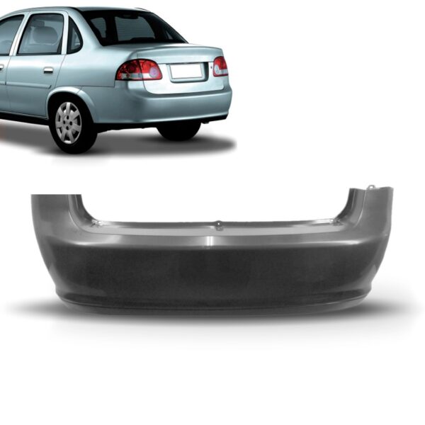 Parachoque Traseiro Classic 2010 11 12 13 A 2016 Sedan Preto