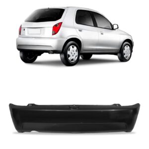 Parachoque Traseiro Celta 2007 A 2015 Preto Liso