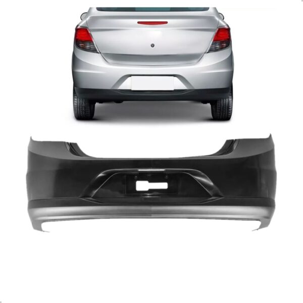 Parachoque Traseiro Prisma 2013 14 15 2016 S/ Furo 1a Linha