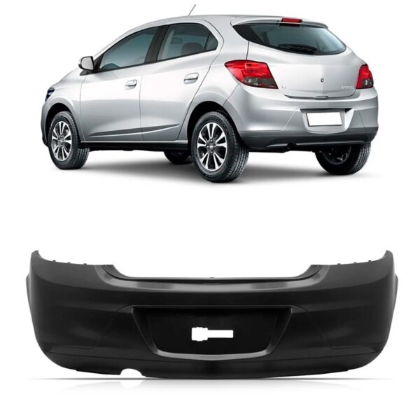 Parachoque Traseiro Preto Liso Onix 2012 A 2016