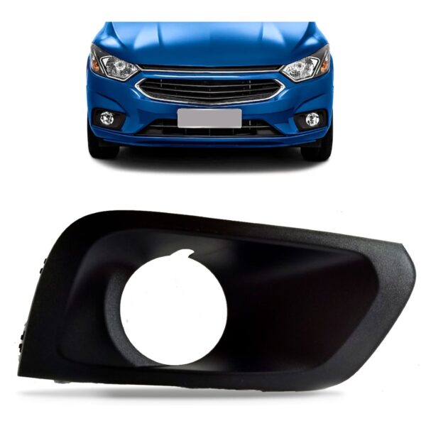 Moldura Farol Milha Onix Prisma 2017 2018 2019 Com Furo Lado Direito