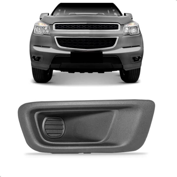 Tela Frontal Parachoque S10 2012 13 14 15 16 Sem Furo Milha Lado Direito