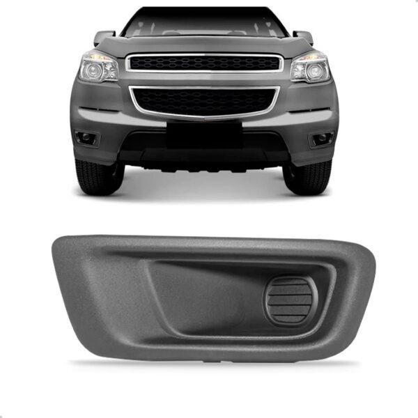 Tela Frontal Parachoque S10 2012 13 14 15 16 Sem Furo Milha Lado Esquerdo