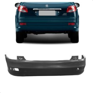 Parachoque Para Peugeot 206 1999 00 01 A 2004 Traseiro Preto