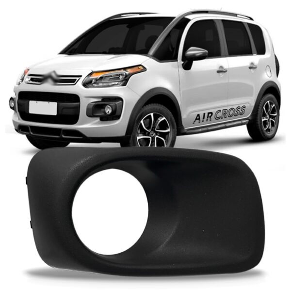 Moldura Farol Milha C3 Aircross 2012 13 14 15 2016 Com Furo Lado Direito