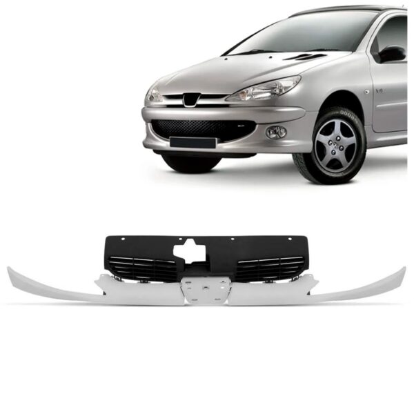 Grade Radiador Peugeot 206 2004 05 A 2012 Friso1a Linha Preto