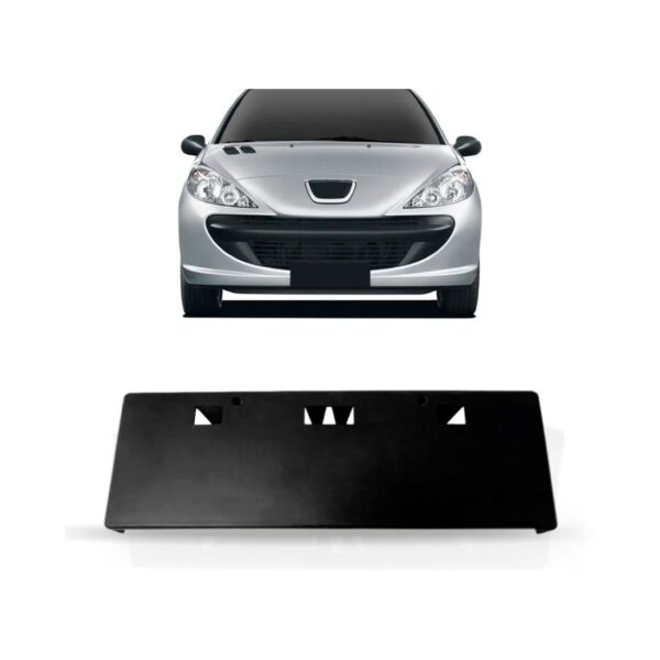 Moldura Placa Dianteira Peugeot 207 2008-2011 Cinza São Paulo Acessórios