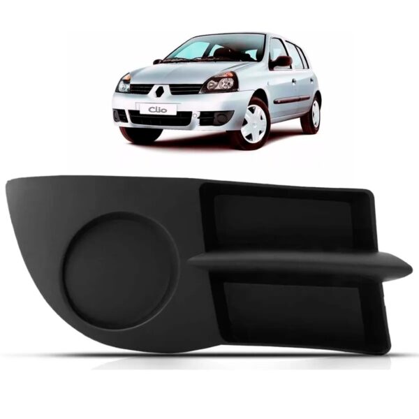 Tela Frontal Moldura Farol Milha Clio 06 07 08 A 11 Sem Furo Lado Direito