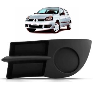 Tela Frontal Moldura Farol Milha Clio 06 07 08 A 11 Sem Furo Lado Esquerdo