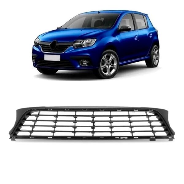 Grade Central Parachoque Sandero 2020 Em Diante 1a Linha Preto