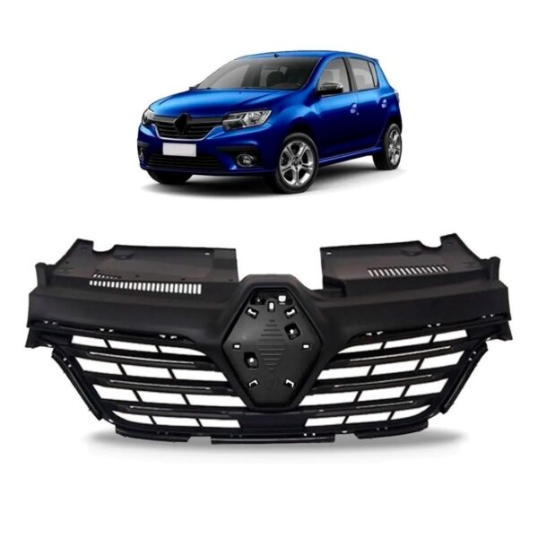 Grade Radiador Logan Sandero 2020 Em Diante 1a Linha Preto