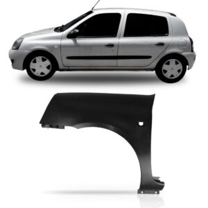 Paralama Dianteiro Clio 2003 04 05 2006 Com Furo Pisca Preto Lado Esquerdo