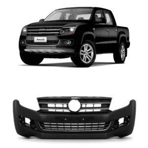 Parachoque Dianteiro Amarok 2010 2011 2012 C/ Friso Cromado Preto